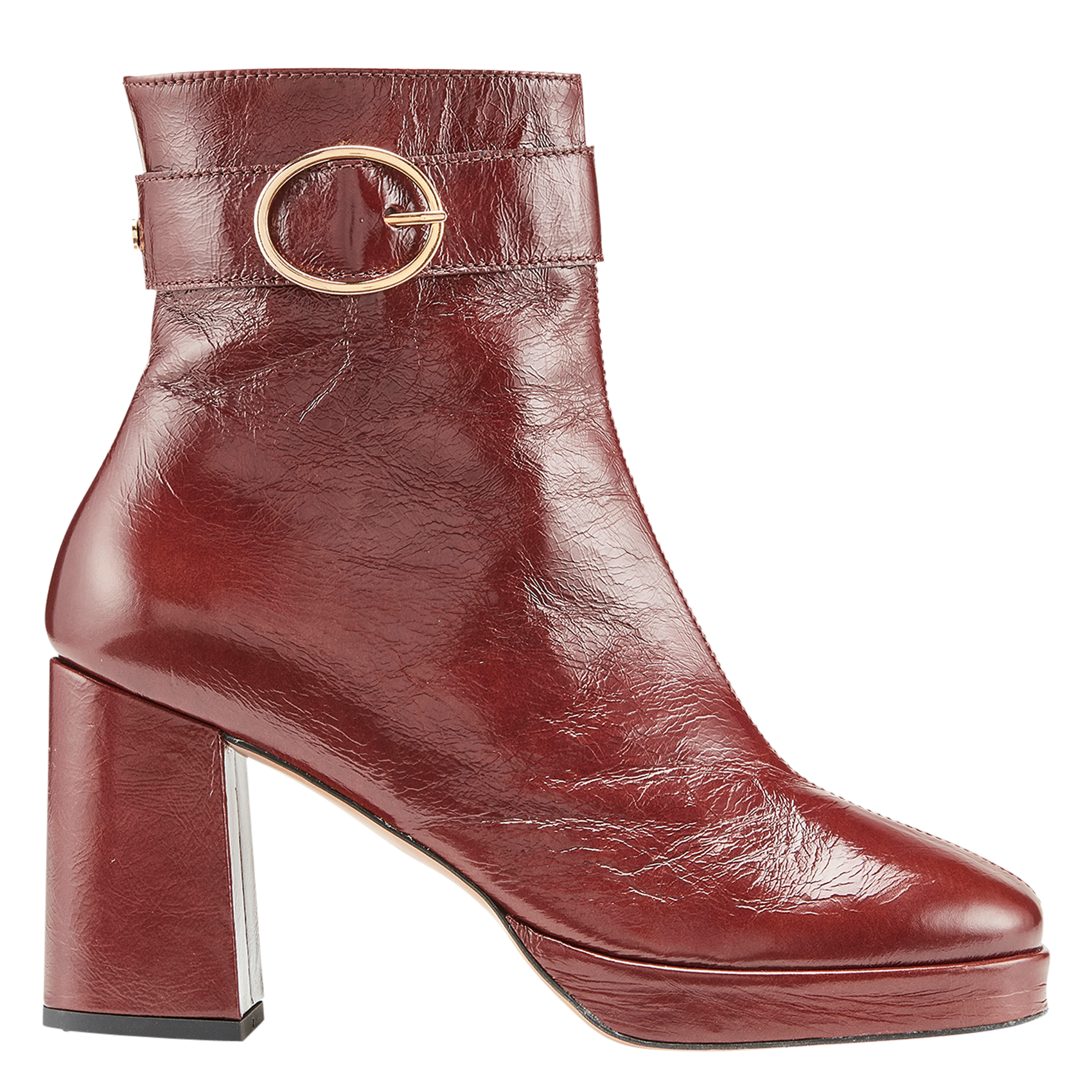 PIA - Bottines à talons en cuir | Marron