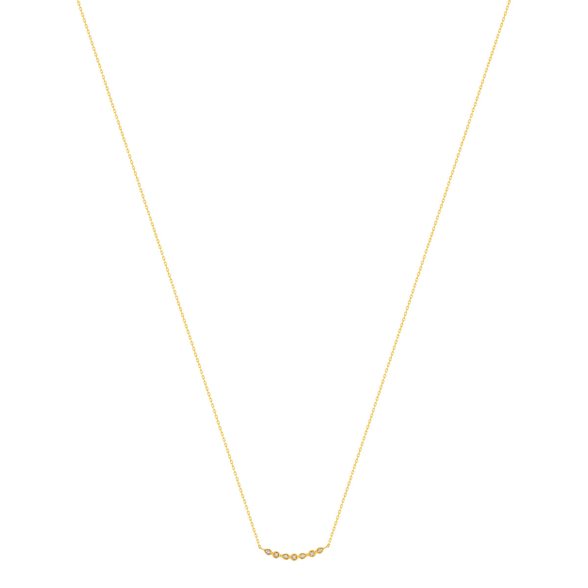 Collier or 375 2 tons diamants, 45 cm