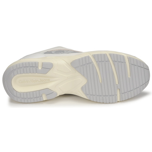 Calvin Klein Jeans - RETRO TENNIS LACEUP MIX LTH - Gris