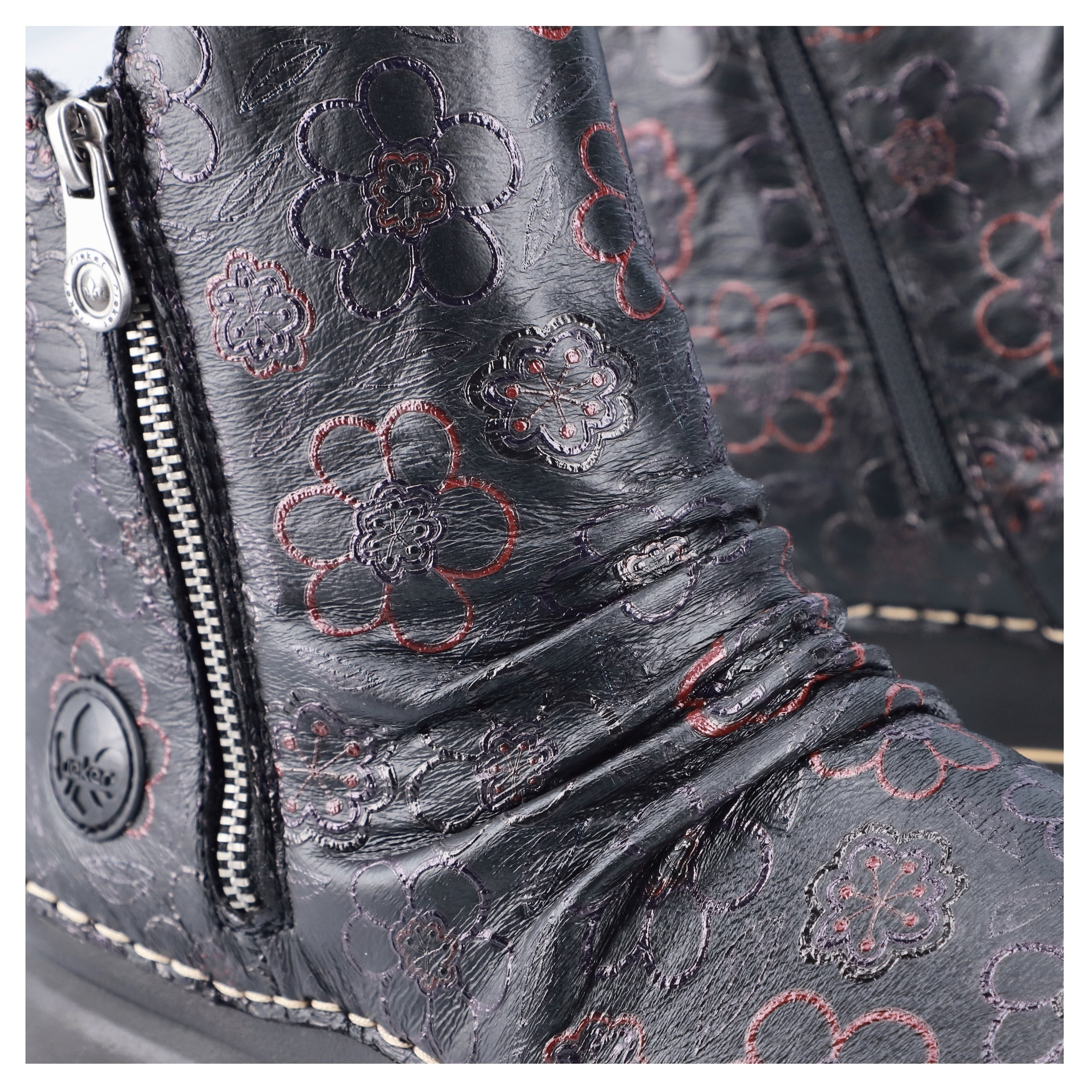 Rieker Winterboots  , Plateaustiefelette, Print-Boots mit Aussenreissverschluss