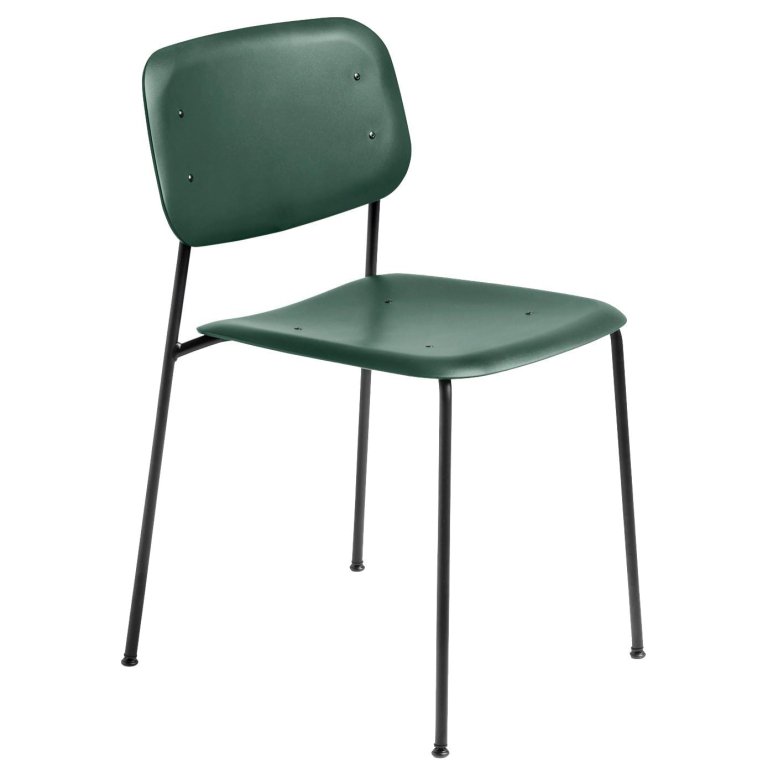 Hay Soft Edge 45 stoel zwart gepoedercoat onderst Hunter