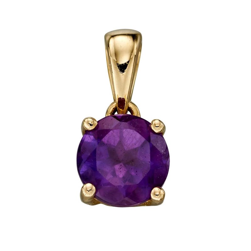 Collier février améthyste en or 375/1000