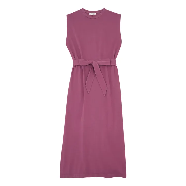 SMALLABLE BASICS Robe Débardeur à Fentes Coton Bio  | Prune