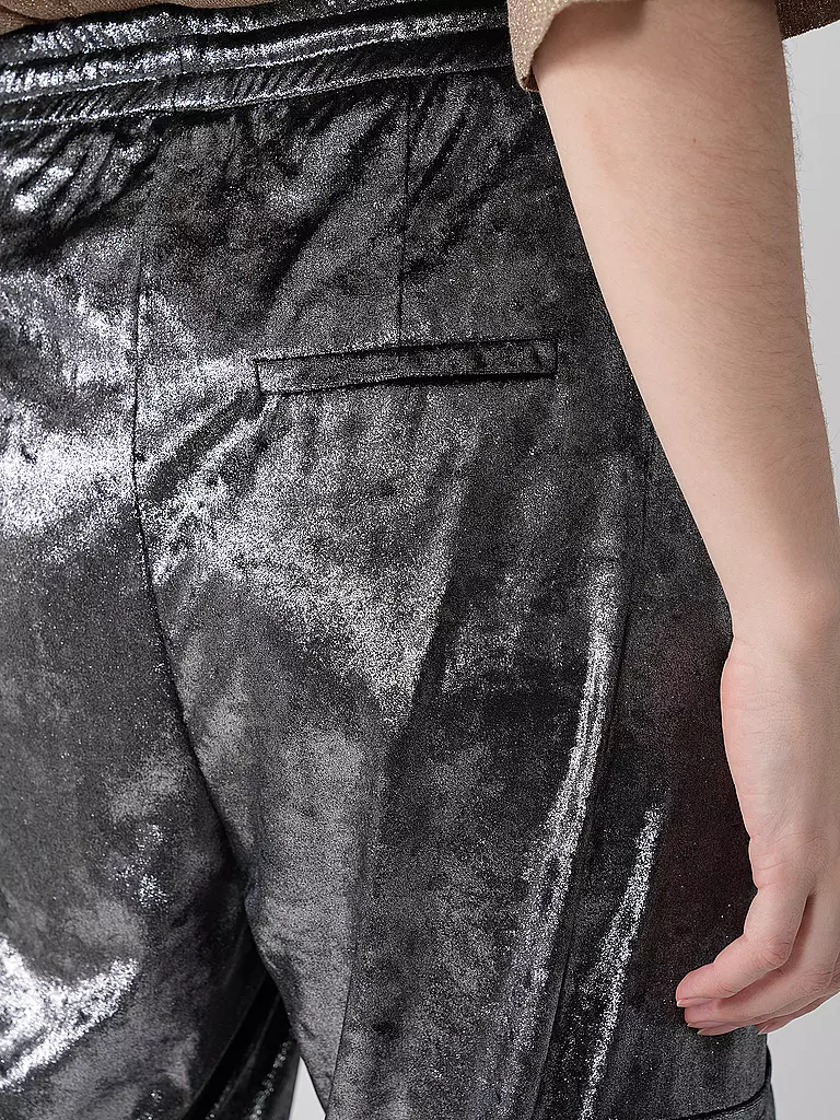 MAC Cargohose VELVET silber