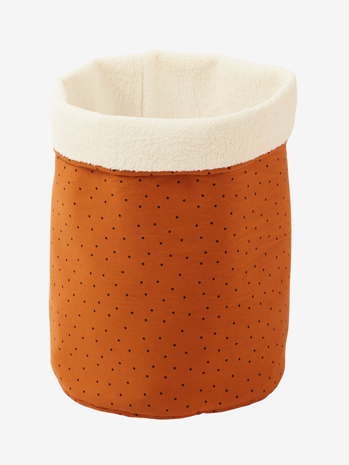 Cesta reversível tamanho XL feita de cabelo sintético cacheado branco médio, bicolor/multicolorida