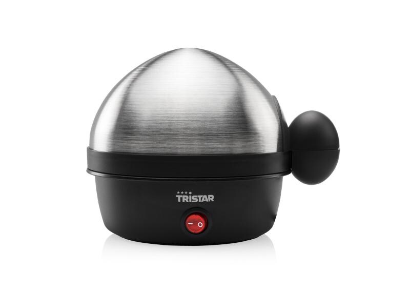 Tristar Eierkocher EK-3076 7, Schwarz/Silber Eierkocher mit Messbecher für weich-, mittelhart- oder hartgekochte Eier