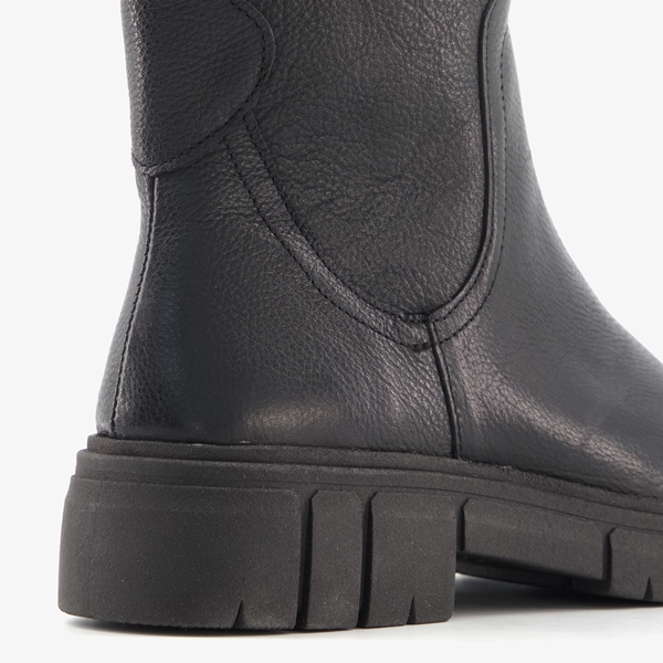 Hush Puppies hoge leren dames laarzen zwart