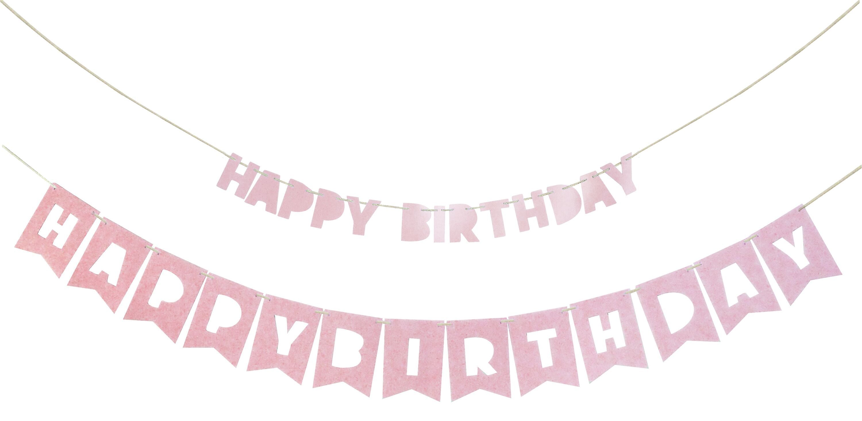 BIRTHDAY Girlande rosa L230 cm 2 Stk. - Rosa