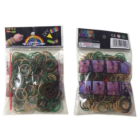 China Trading 200 Loom Gummibänder + 10 Verbindungsstücke, militär-1