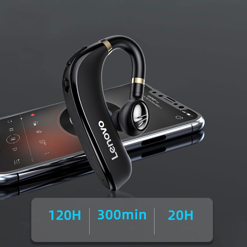 HX106 Bluetooth 5.0 In-Ear Business Headset Kopfhörer Hook Design - Schwarz