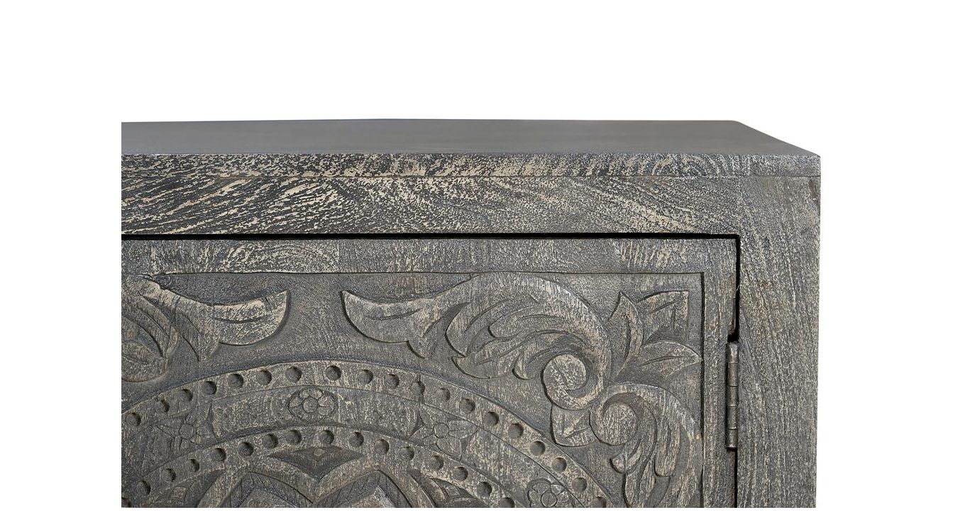 Bahut bois gris 172x43x82cm