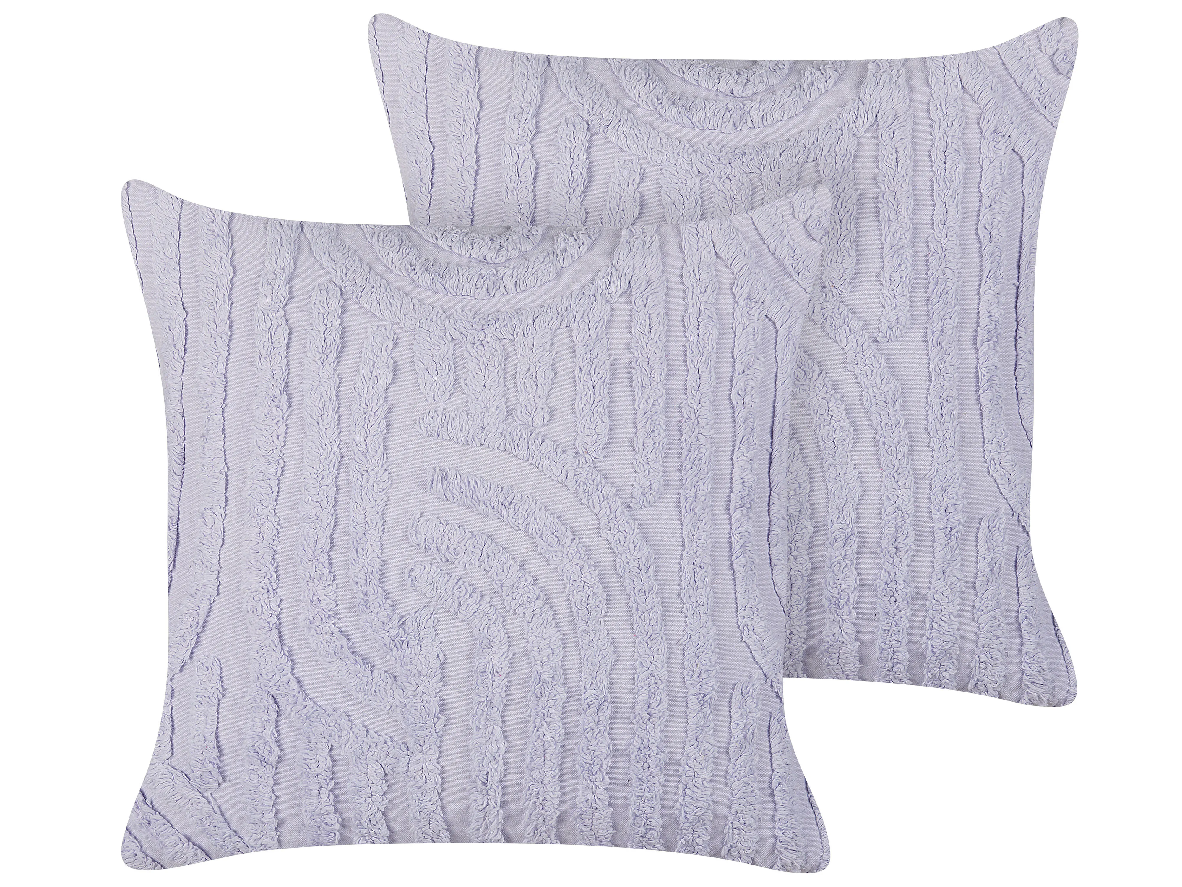 Set van 2 sierkussens TELLIMA Katoen 45 x 45 cm Paars geometrisch patroon