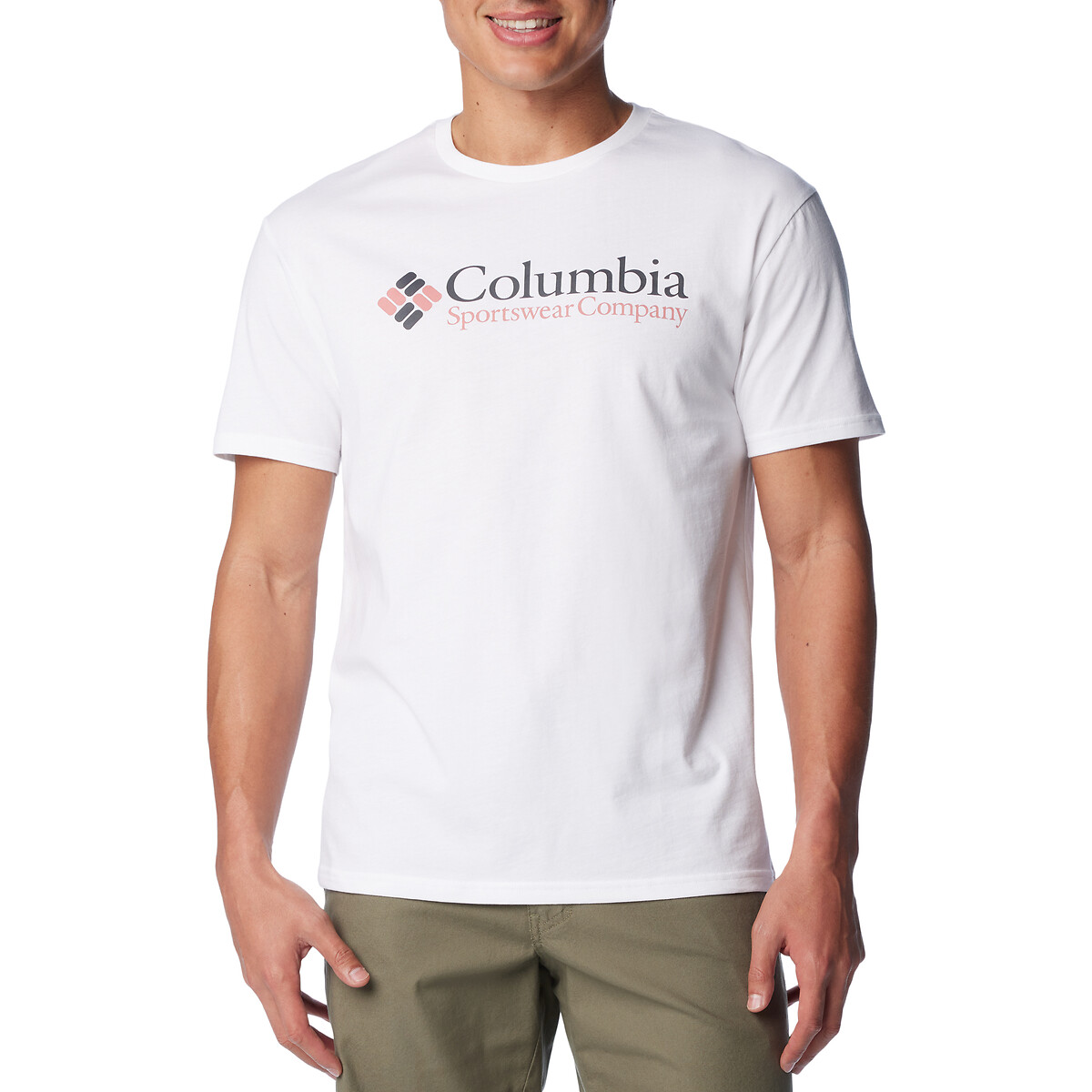 COLUMBIA<br>Camiseta de manga curta com logo no peito essencial