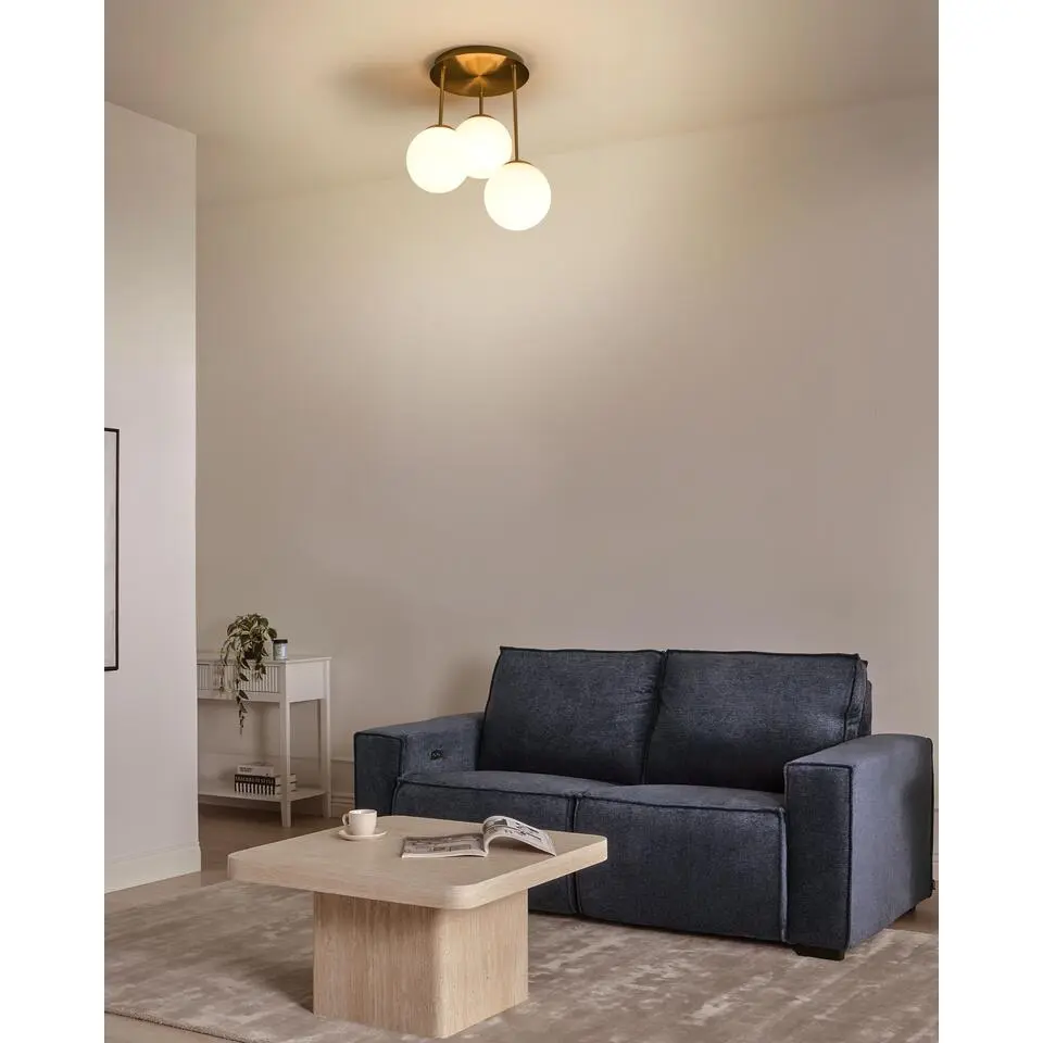 RIANA - Plafondlamp 3 lichten - Messing - IJzer