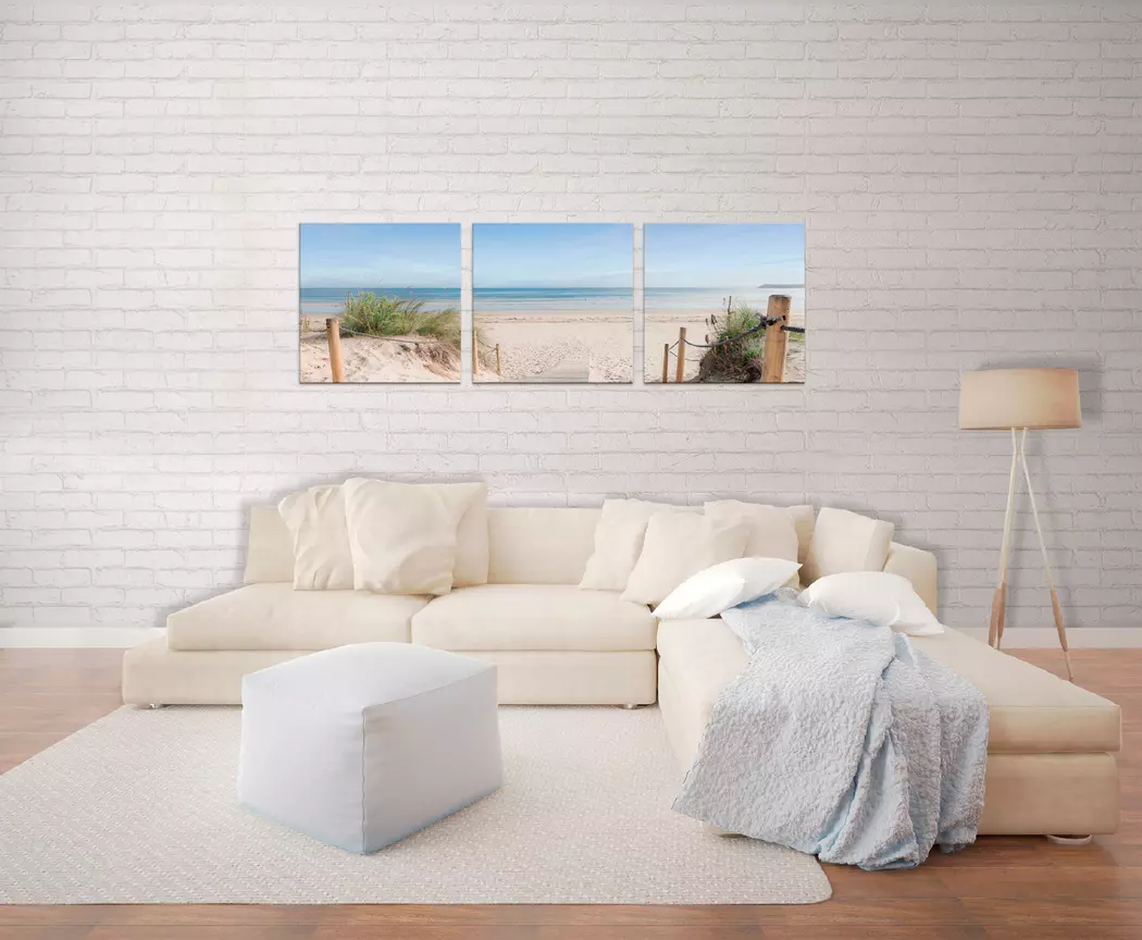 Glasbild 3tlg. Meet me at the Beach