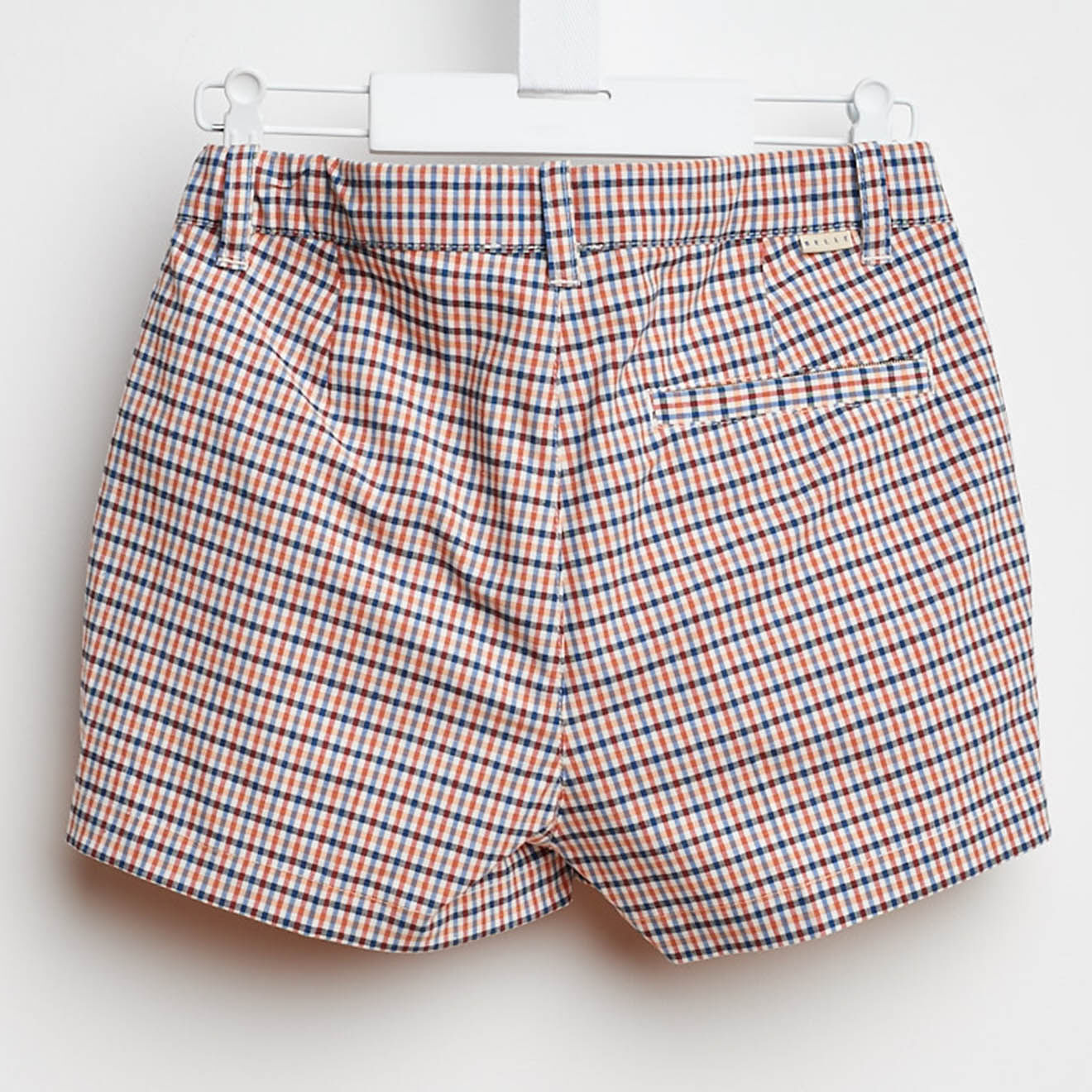 Bellerose Short Loco en Coton à carreaux rouge