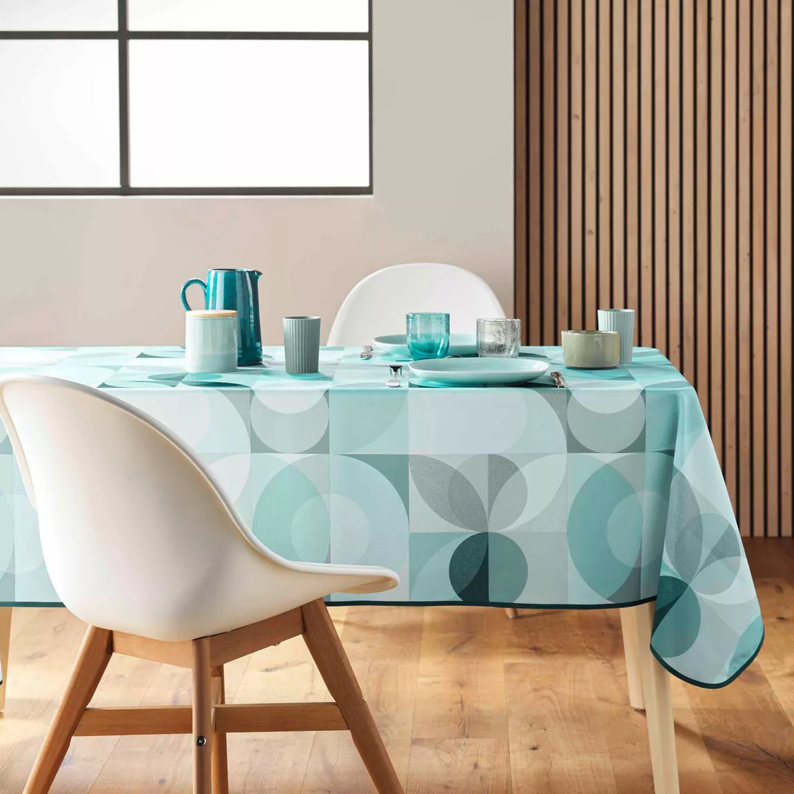 Nappe rectangulaire anti tache (150 x 240 cm) Tessouro Vert sauge