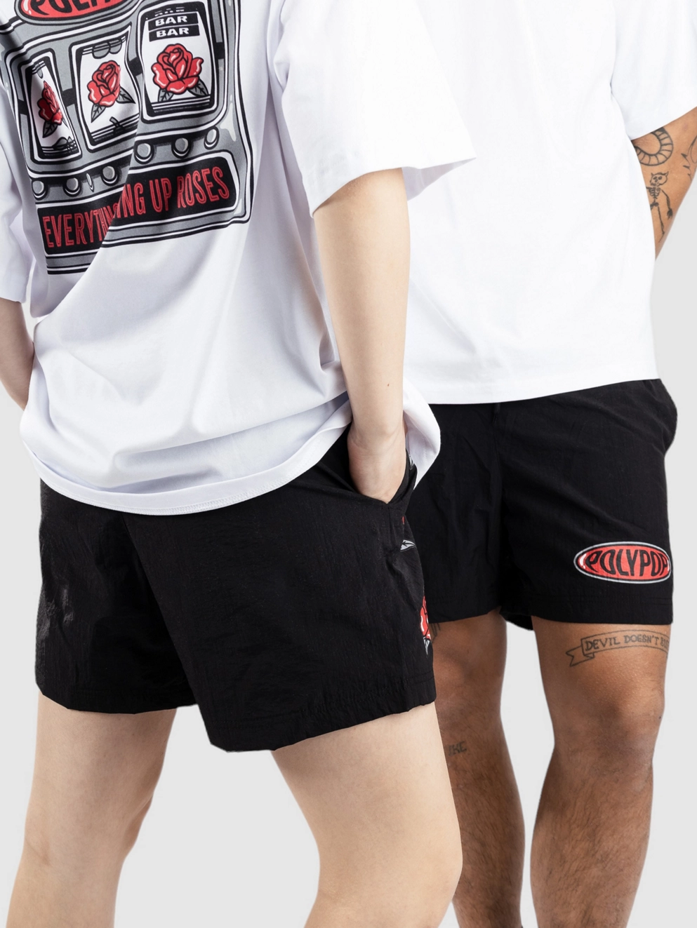 Polypop Roses Shorts black