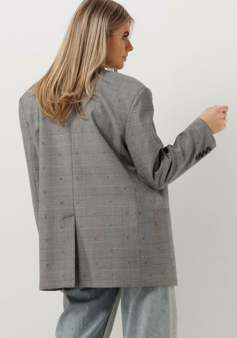 ALIX THE LABEL grijze alix the label blazer ladies woven special checked blazer