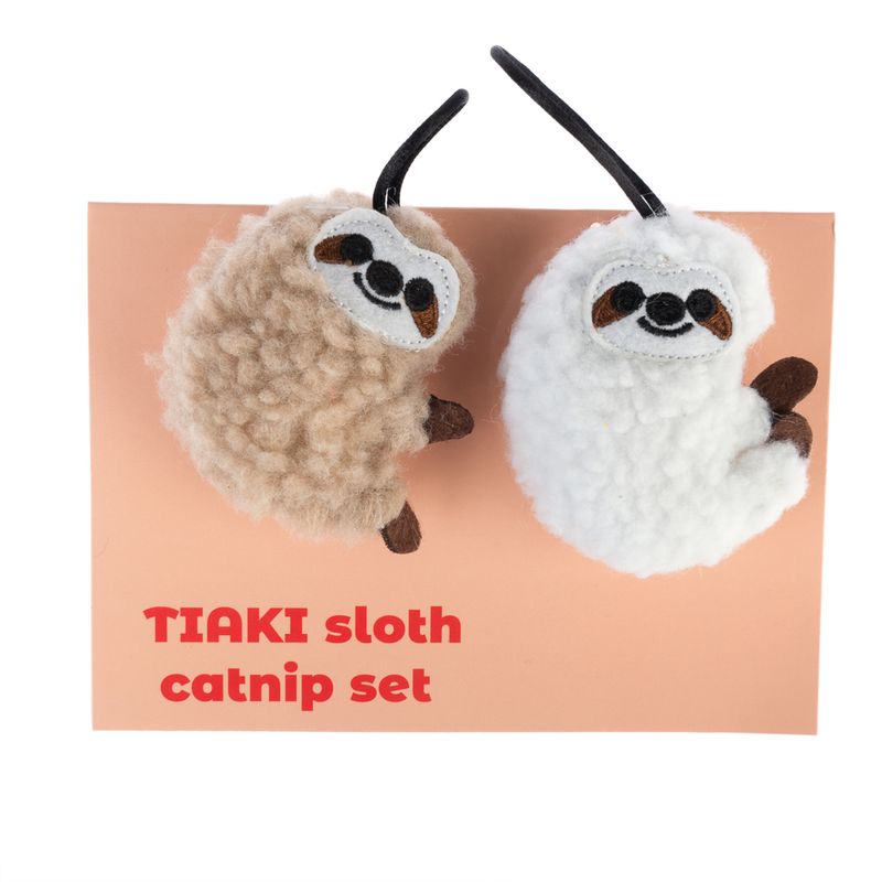 Lot de jouets TIAKI Paresseux avec menthe à chat