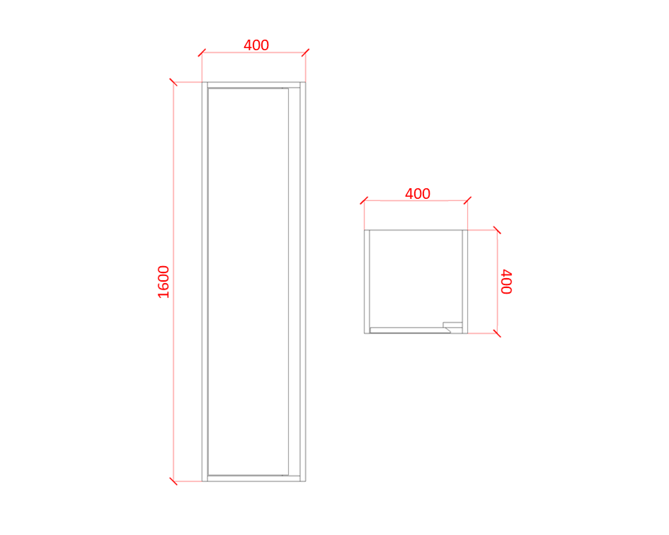 SaniGoods Sally Kolomkast 160cm Wit Mat