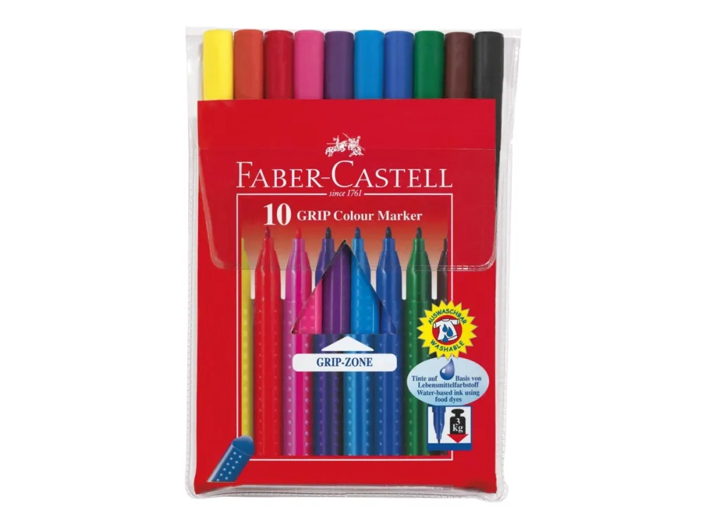 Tusser Faber-Castell Grip Colour 10 stk. ass. farver