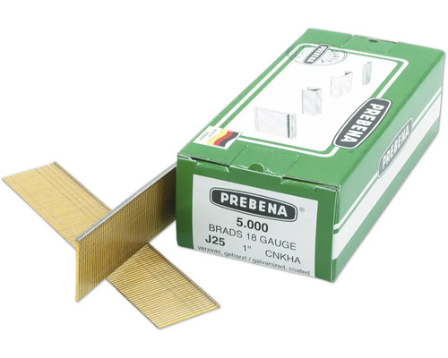 Nagels met geperste kop Prebena type J25CNKHA 5.000 stuks.
