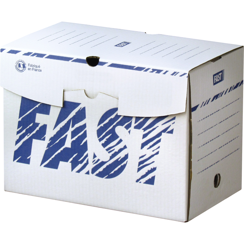 25 Boite D'Archivage Fast D20 Manuel Blanc/Bleu