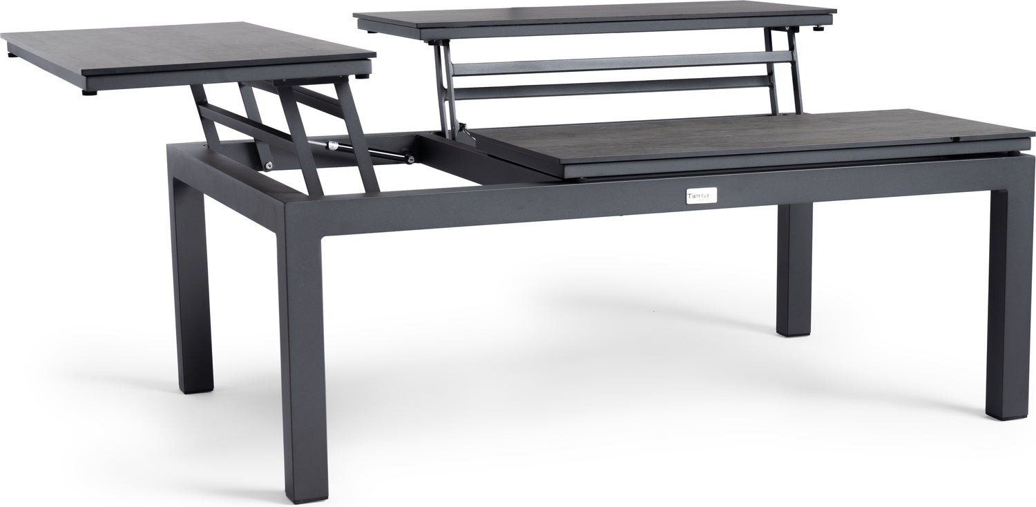 Tierra Outdoor loungetafel Flip-Up grijs 120 x 79 x 42 cm