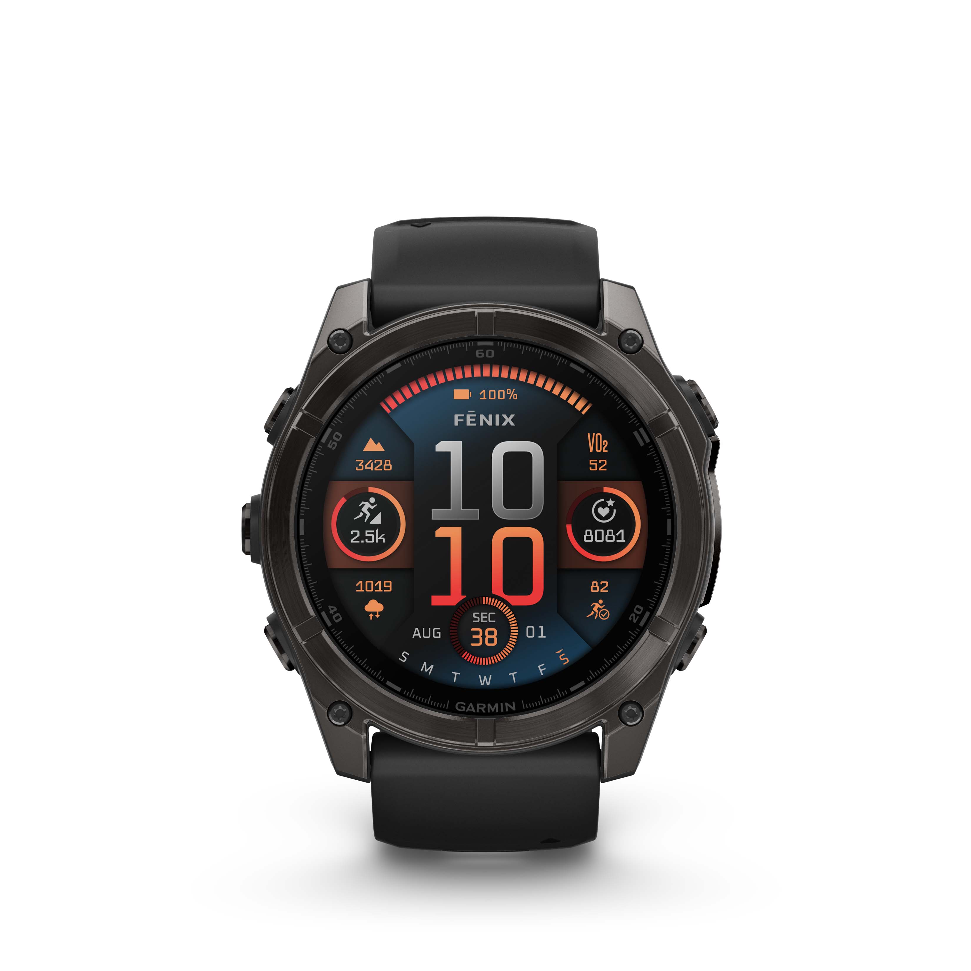 Garmin Fenix 8 43mm Amoled Sapphire Carbon Gray/Black