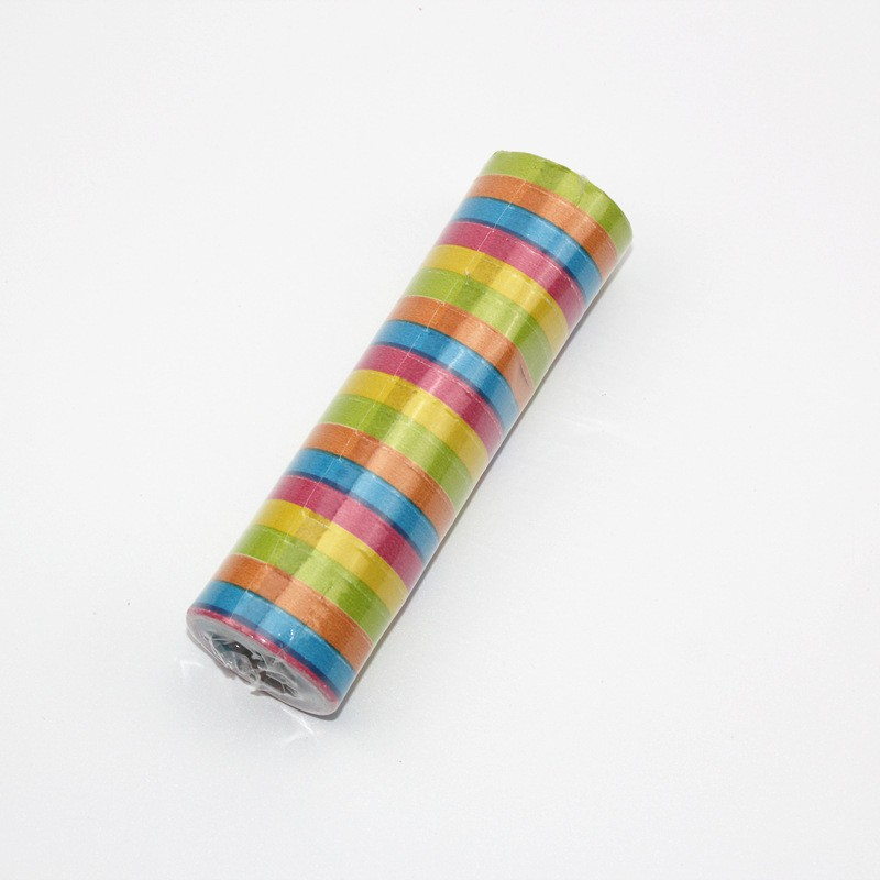 (3er Set) 4m Papier Luftschlangen Party Tisch Deko Rollen für Geburtstag / Hochzeit / Fasnacht - Bunt