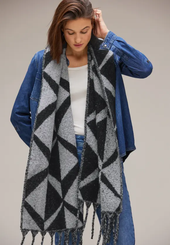 Jacquard Schal - Black
