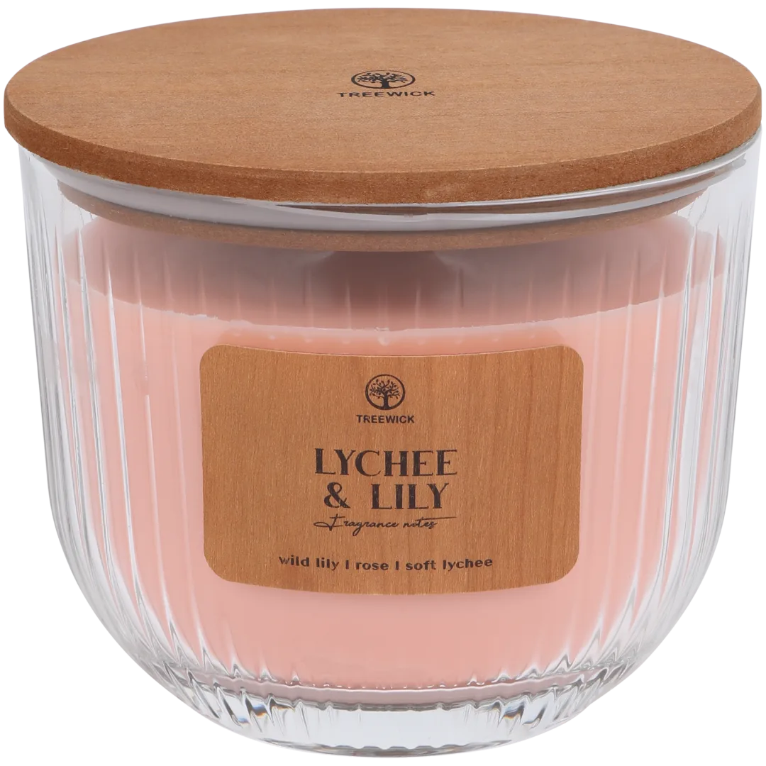 Bougie parfumée avec une mèche en bois Treewick