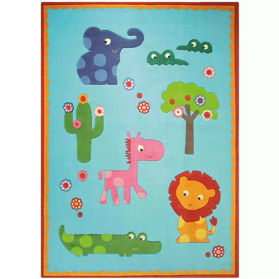 Esprit Kinderteppich Zoo türkis