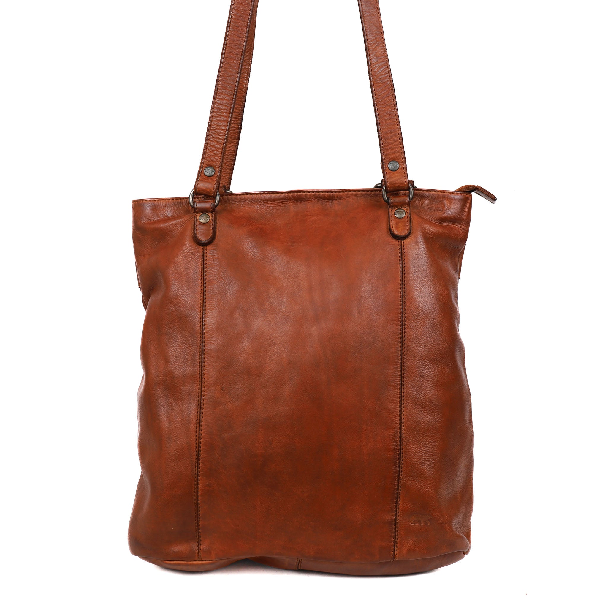 Rugzak/schoudertas 'Sandy' L cognac COGNAC