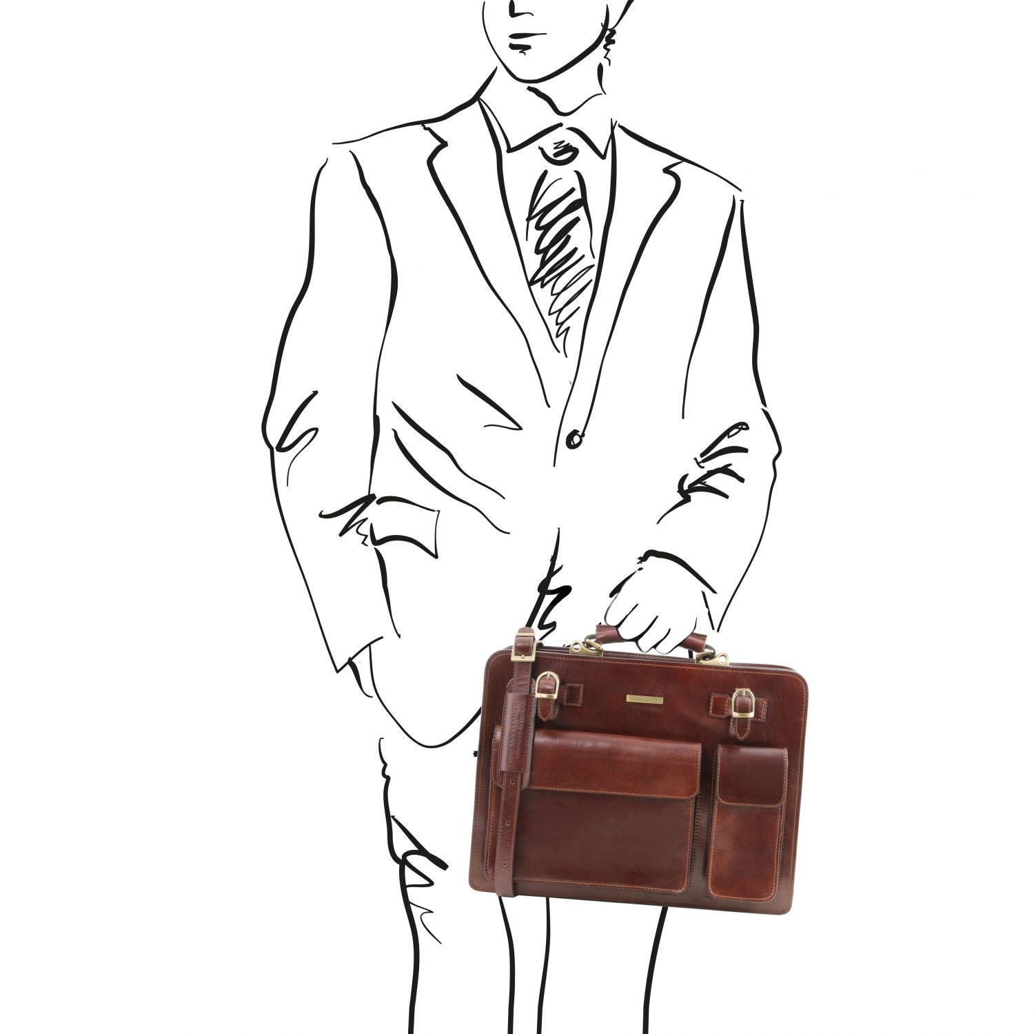 TL141268 – Venezia – leren Aktetas 2 compartments