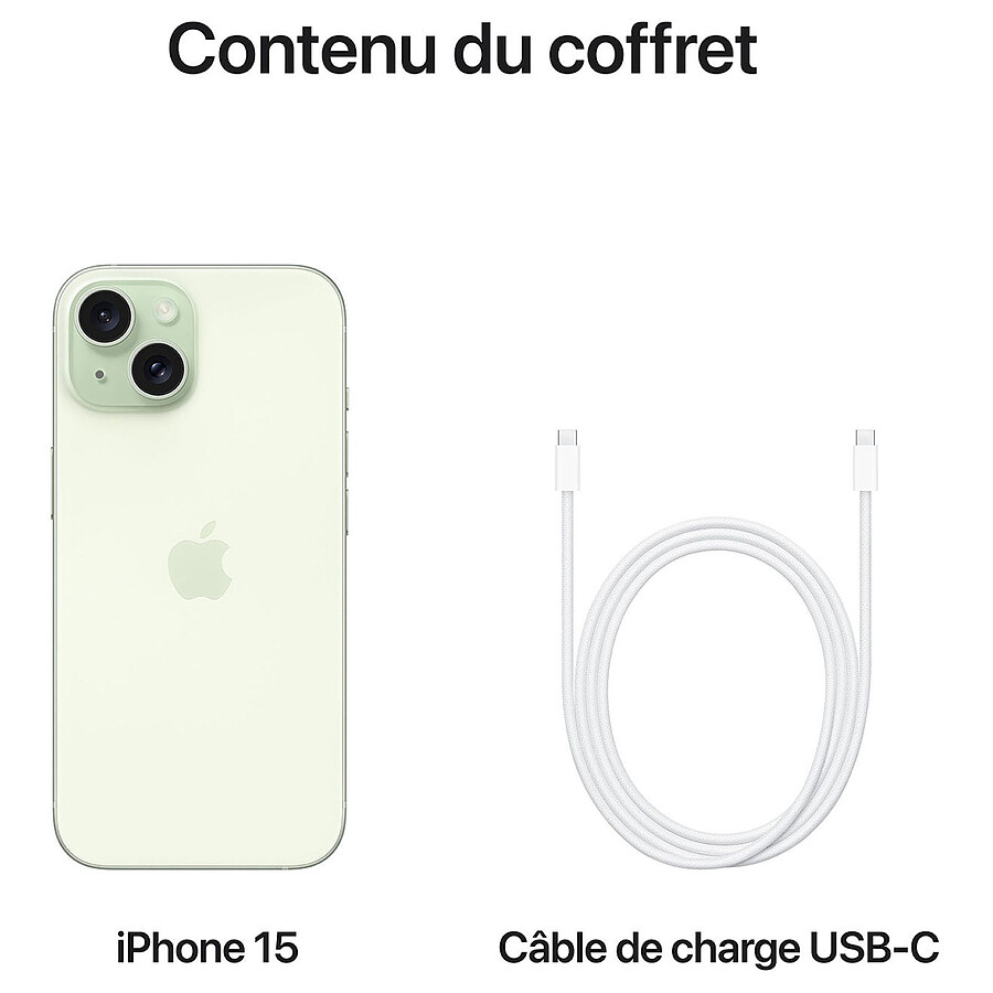 Apple iPhone 15 Vert - 256 Go