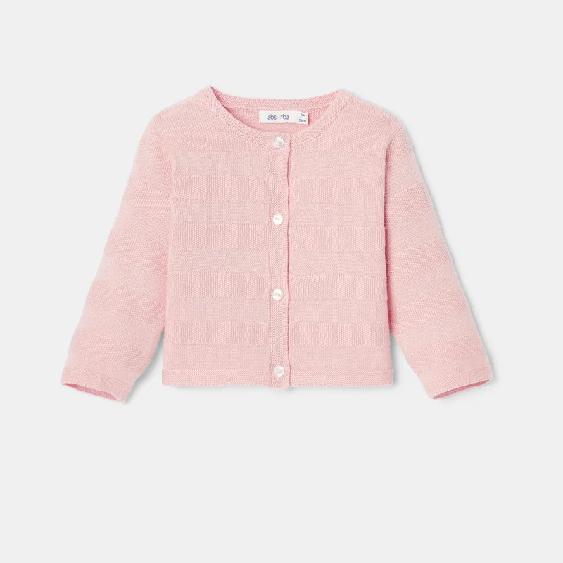 Gilet en tricot rose naissance Absorba Rose