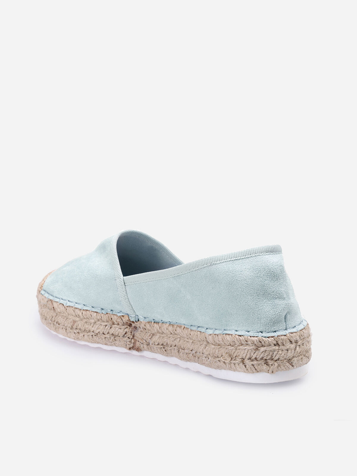 Espadrilles suédine à plateforme- Bleu clair