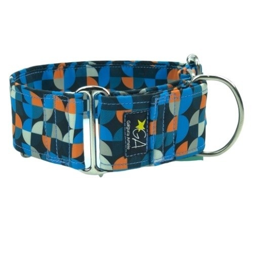 Coleira Martingale Galguita Amelie Disco Dance Multicolorida para Galgos