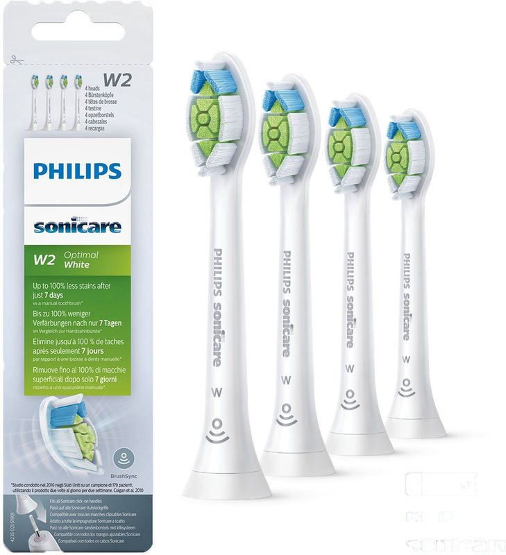 Philips - Sonicare W2 Optimal White - Opzetborstels - 4 Stuks