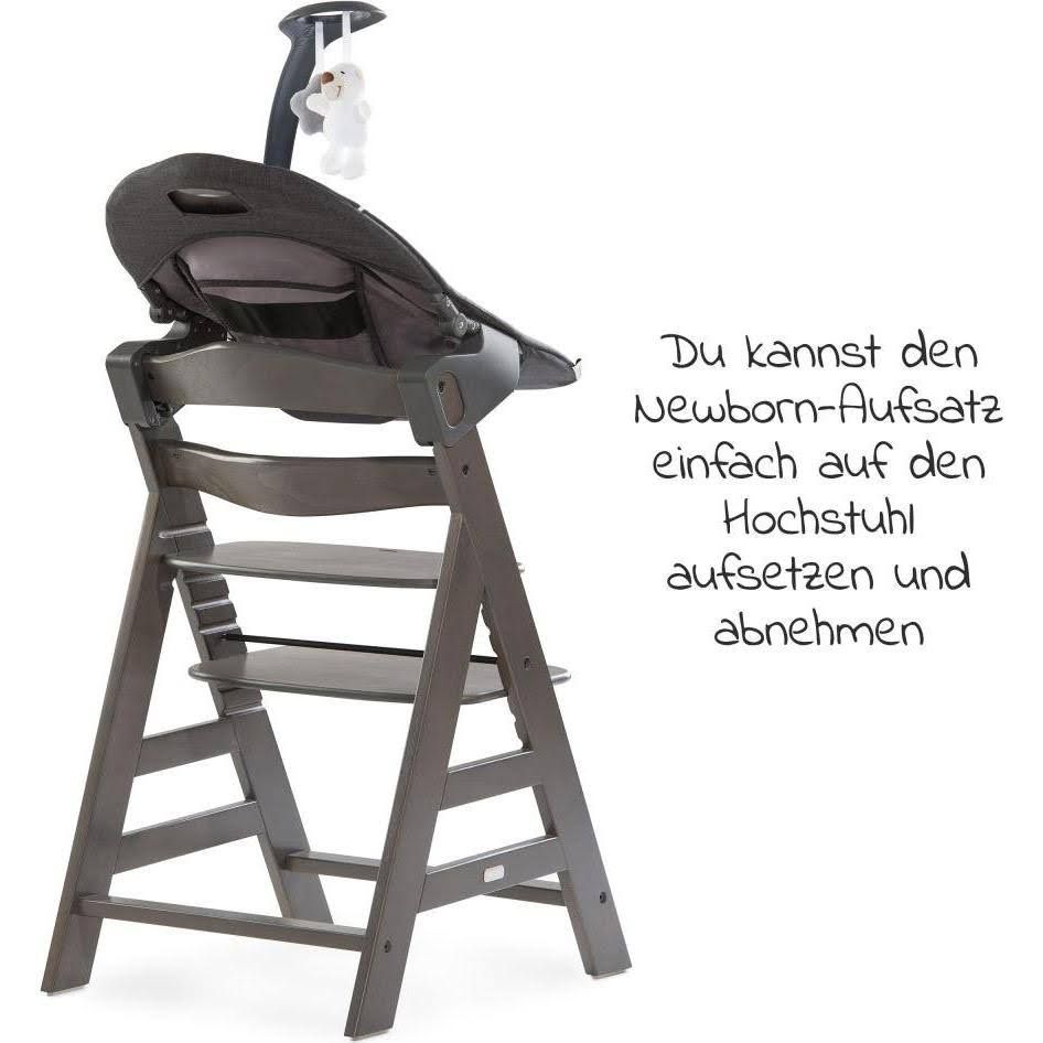 Hauck High chairs Highchairs Alpha Charcoal Selectline Newborn Set Del