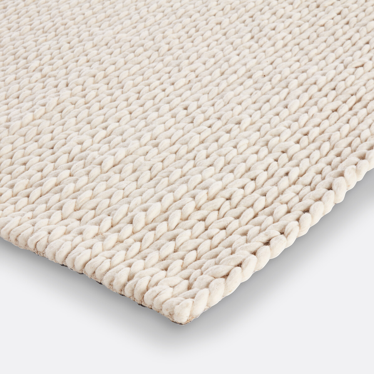 LA REDOUTE INTERIEURS<br>Tapete quadrado de lã com efeito jersey, Diano