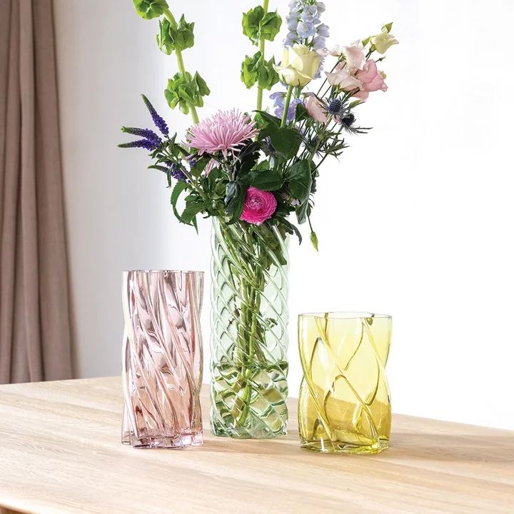 &klevering - Marshmallow Vase 19,5 x Ø 13,4 cm, gelb