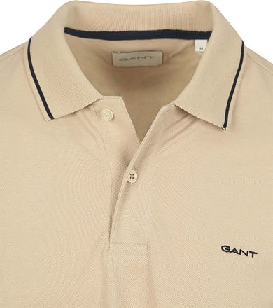 Gant Tipping Piqué Poloshirt Beige 2062034-277 kopen