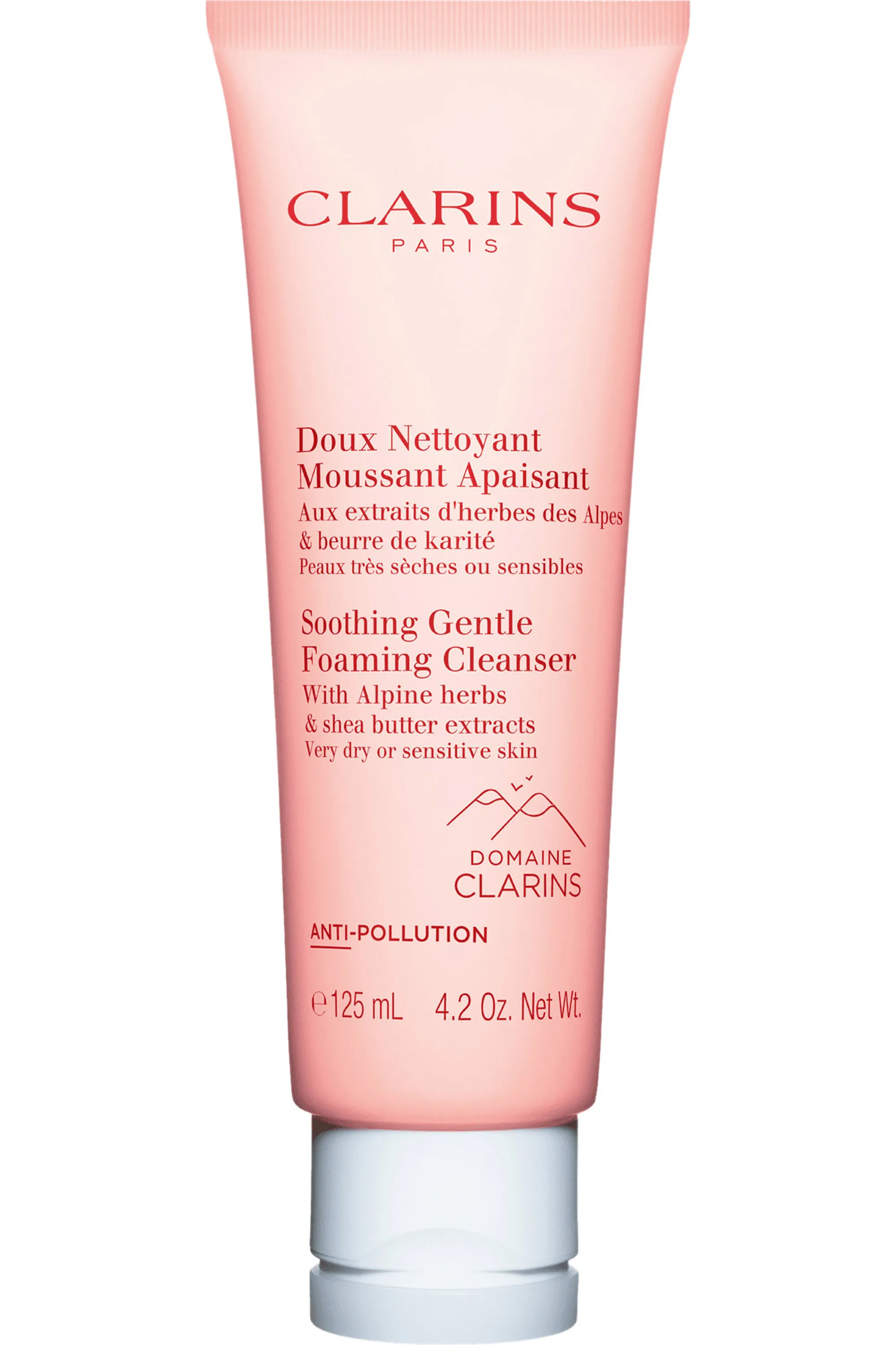Clarins Nettoyant moussant apaisant peaux très sèches ou sensibles-125 ml