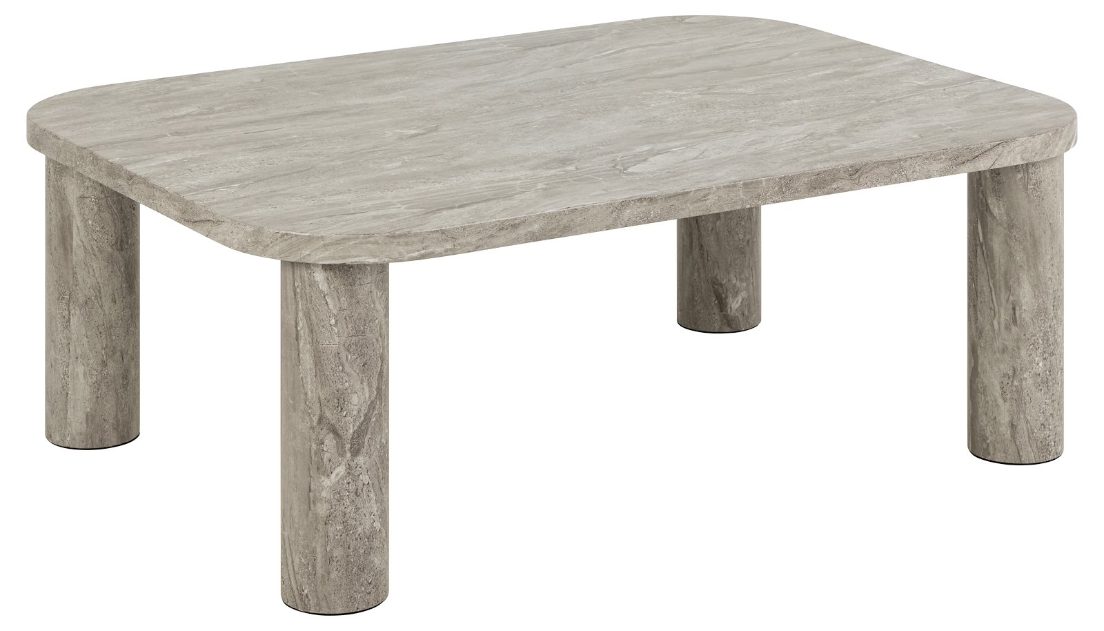 Solano sofabord Topp og understell i  grå marmor print. 100x75x36cm