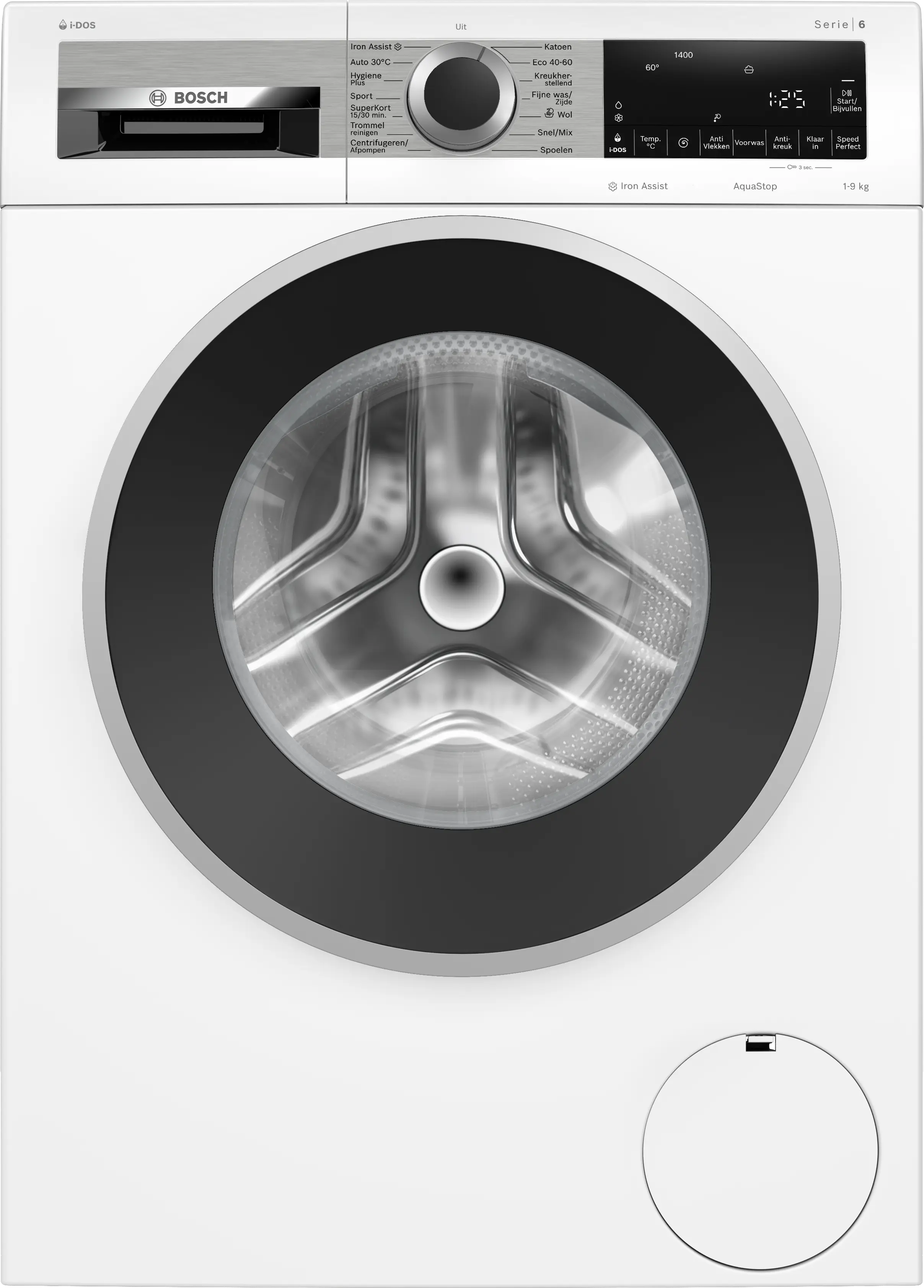 Serie 6 Wasmachine, voorlader 9 kg max. 1400 rpm