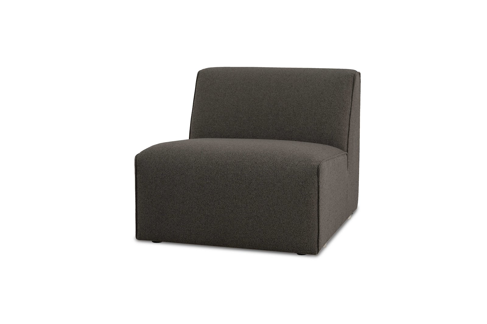 Styl 1-seter Med tekstiltrekte sider. Tekstil Lombardo 7 Antracite med sorte ben.