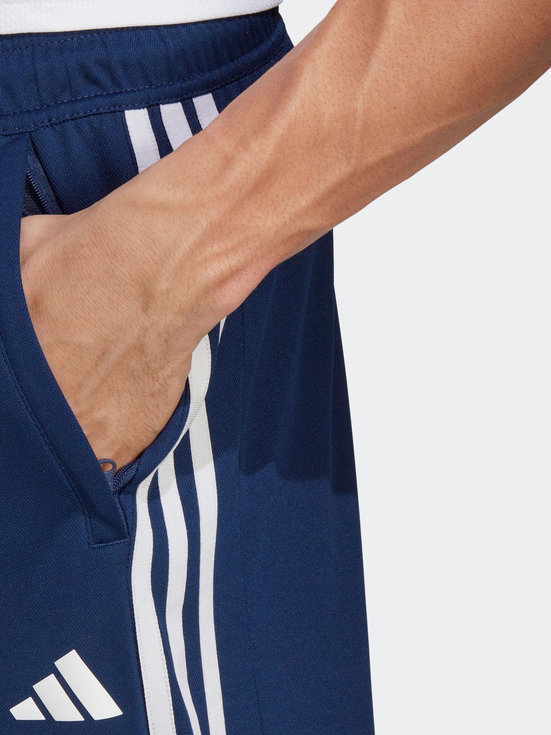Blauw - adidas Train Essentials short met 3strepen